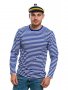 Нов мъжки моряшки комплект: моряшка блуза с дълъг ръкав и капитанска шапка, снимка 11