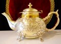 Марокански бронзов чайник,кана Royal Manchester