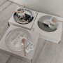 Комплект за кръщене - чиния, купичка и дървена лъжица стъклени 3 модела, снимка 7
