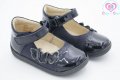 №18, -82% Официални обувки за момиче в тъмно синьо с 3 пеперудки, снимка 2