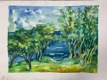 ЕМА ЦОНЕВА акварел/ пейзаж, снимка 2