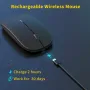 Безжична акумулаторна мишка, [Видимо ниво на батерията] 2.4G безшумна ултратънка преносима мишка, 4, снимка 7