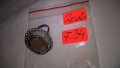 Посребрен Стар Пръстен с голям Скъпоценен Камък - 734, снимка 1 - Колекции - 28314360