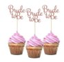 bride to be розов картонен брокатен топер за торта мъфини топери декор за сватба моминско 