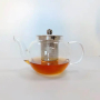 Прозрачен стъклен чайник с инфузер за кафе и чай
