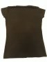 BUTIK BAMB - тениска бутикова , памук и кожа 78, черна с къс ръкав, елегантна и ефектна,с кожен шилд, снимка 5