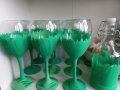 Комплекти чаши и кана в щрихи зелено, снимка 3