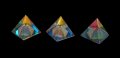 ЛИКВИДАЦИЯ - 3 броя Стъклени Пирамиди 4 х 4 см, снимка 1 - Декорация за дома - 24481156