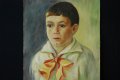 Стара картина, детски портрет, 1960-те год., снимка 3