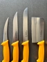 Комплект професионални немски месарски ножове 3 броя със сатър и масат, снимка 3