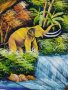 Голямо Ръчно рисувано ветрило слон картина Индонезия , снимка 4