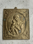 Малка нагръдна масивна бронзова икона, снимка 1 - Антикварни и старинни предмети - 44864237