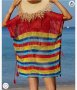 Плетено пончо за плаж 954 универсален размер, снимка 5