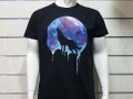 Нова мъжка тениска с дигитален печат Вълк - Луна, Серия вълци, снимка 9